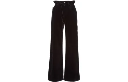 MIU MIU Casual Pants Women's Black Moderate Straight Fit Pants