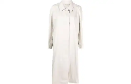 MIU MIU Trench Coats Women's Beige Lapel Moderate