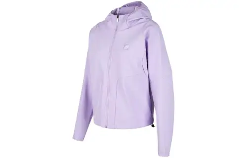 Skechers Windbreaker Jackets Women's Breeze Purple Hooded Thickened And Fleece Lined
