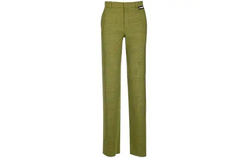 Vetements Casual Pants Women's Green Moderate Straight Fit Pants