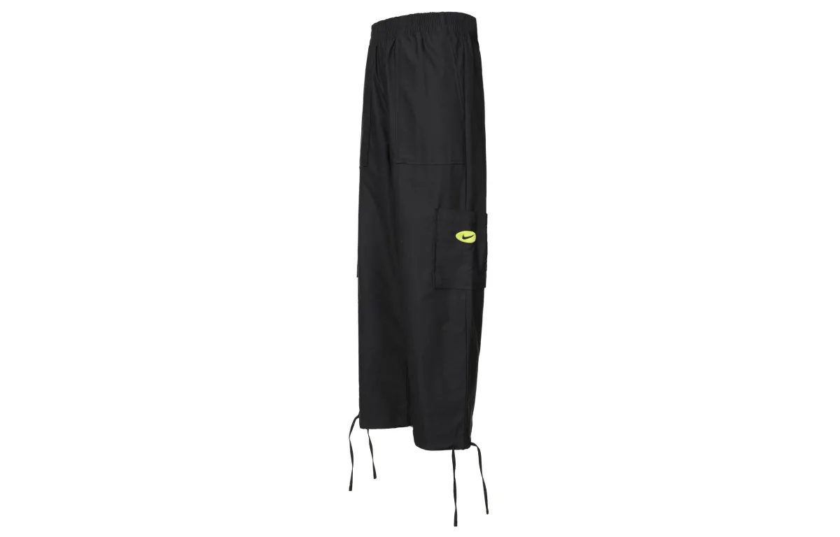 Nike Women's Drawstring Cuff Straight-Leg Pants Black