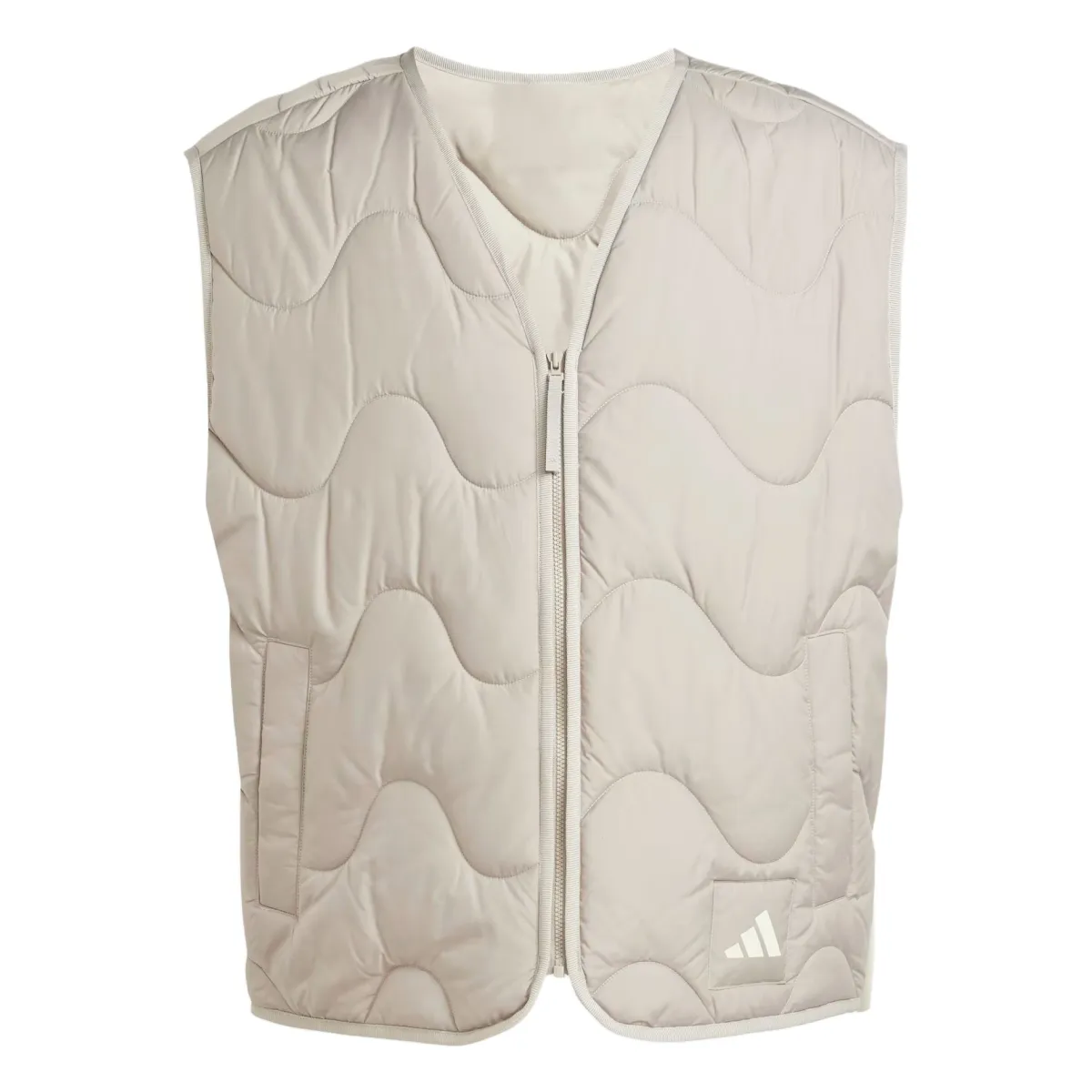 Adidas logo-patch quilted-wave vest