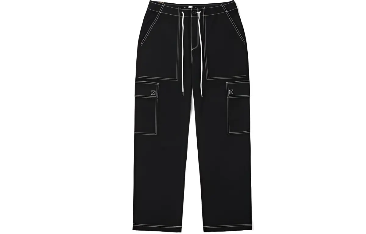 Vans Cargo Pants Women's Black Moderate Straight Fit Pants
