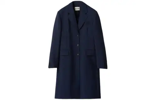 MIU MIU Single Breasted Mohair Coat Women's Marine Blue