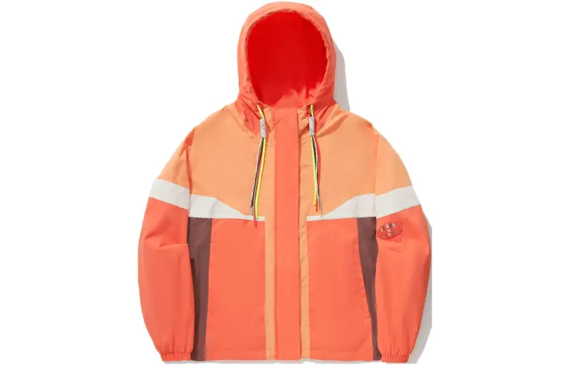 Li Ning Trench Coat Women's Pink Orange Wood Apple Orange