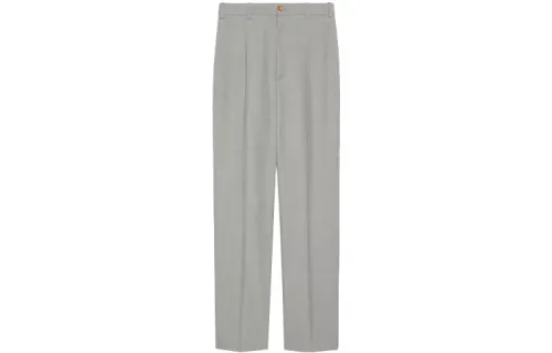 GUCCI High Rise Wool Trouser Pants Grey