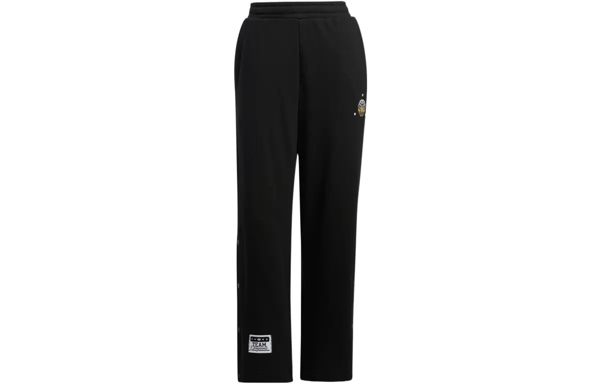 Adidas Originals Knitted Sweatpants Women's Black Moderate Straight Fit Pants