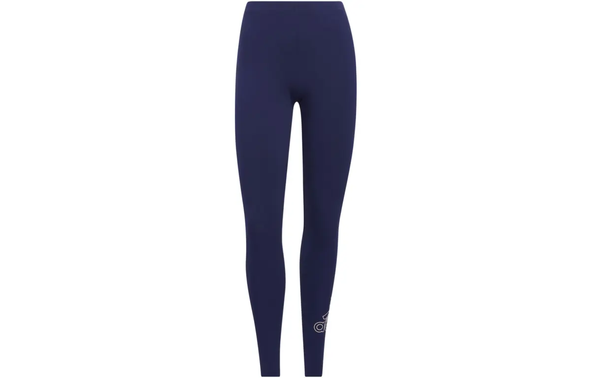 Adidas Knitted Sweatpants Women's Dark Blue Moderate Slim Fit Pants