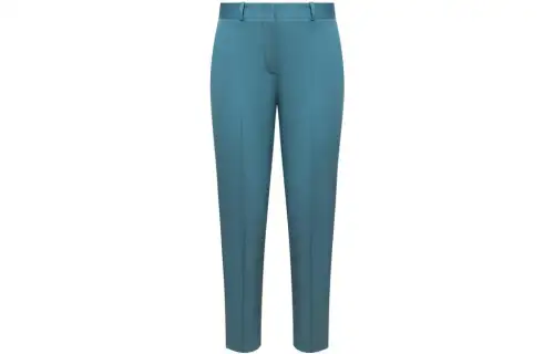 Loro Piana Casual Pants Women's Sea Blue Straight Fit Pants