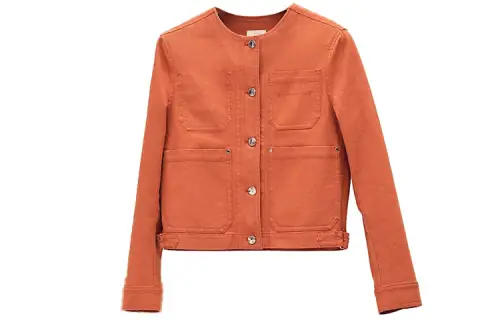 HERMES SS22 Denim Jacket Women's Orange