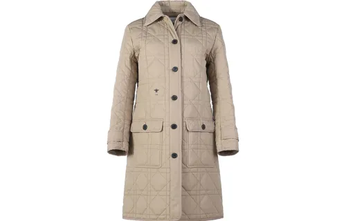 DIOR Puffer Jacket Coat Women's Beige Khaki