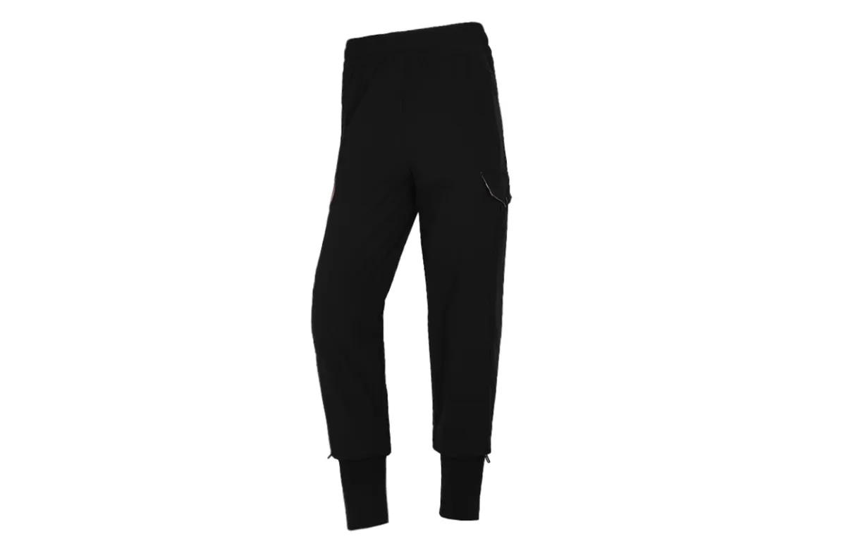 Adidas Knitted Sweatpants Women's Black Moderate Cuffed Pants