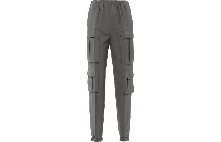 PRADA Cargo Pants Women's Gray Moderate Cargo Pants