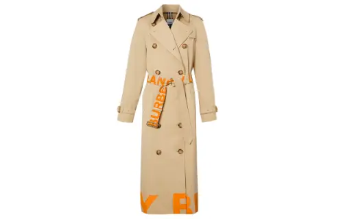 Burberry Trench Coats Women's Bright Orange Suit Collar Moderate Other