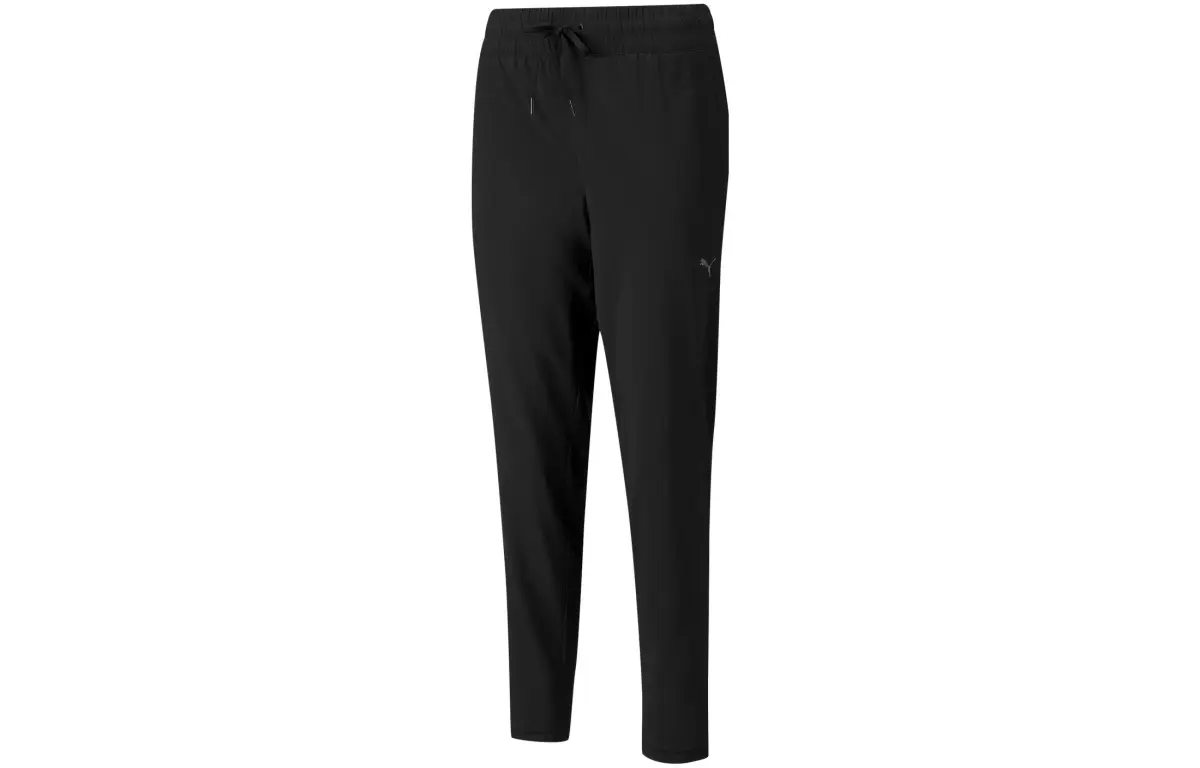 PUMA STUDIO Knitted Sweatpants Women's Black Moderate Tapered Pants
