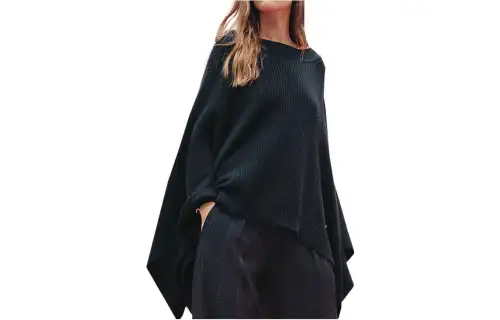 HERMES Cloaks Women's Black Moderate