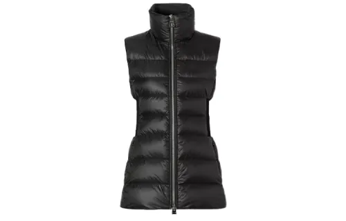 Burberry Down Vests Women's Black Stand Collar Moderate Other
