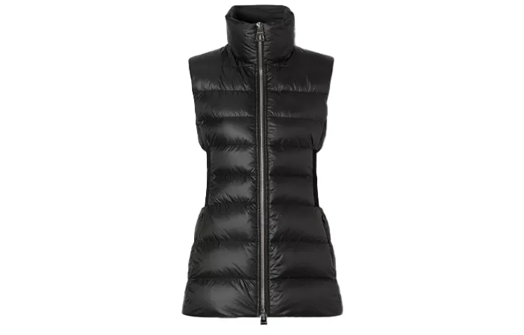 Burberry Down Vests Women's Black Stand Collar Moderate Other