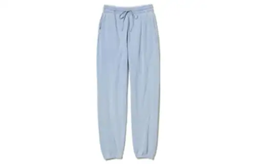 UNIQLO Knitted Sweatpants Women's Pink/Blue Moderate Cuffed Pants