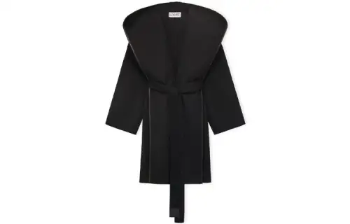 LOEWE SS23 Velvet Jackets Women's Black Hooded Moderate