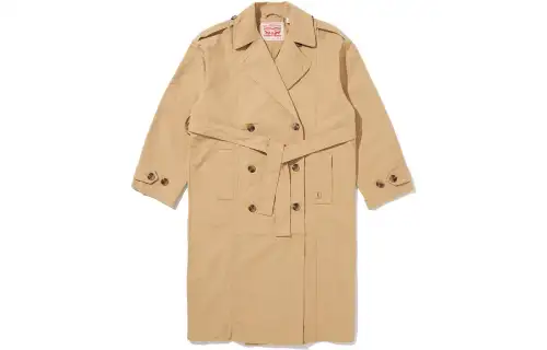 Levis Trench Coats Women's Khaki Lapel Moderate Other