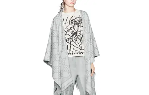 DIOR Cloaks Women's Gray