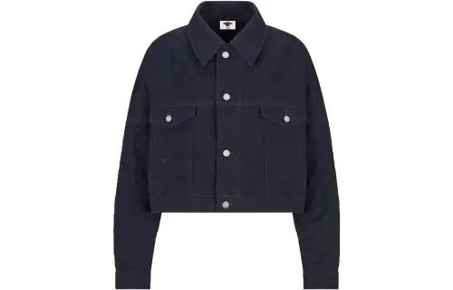 DIOR FW23 Denim Jacket Women's Dark Blue