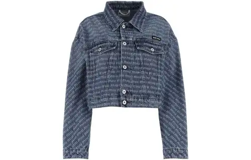 MIU MIU SS23 Denim Jacket Women's Blue