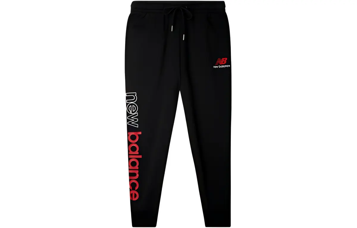 New Balance Knitted Sweatpants Women's Black Moderate Cuffed Pants