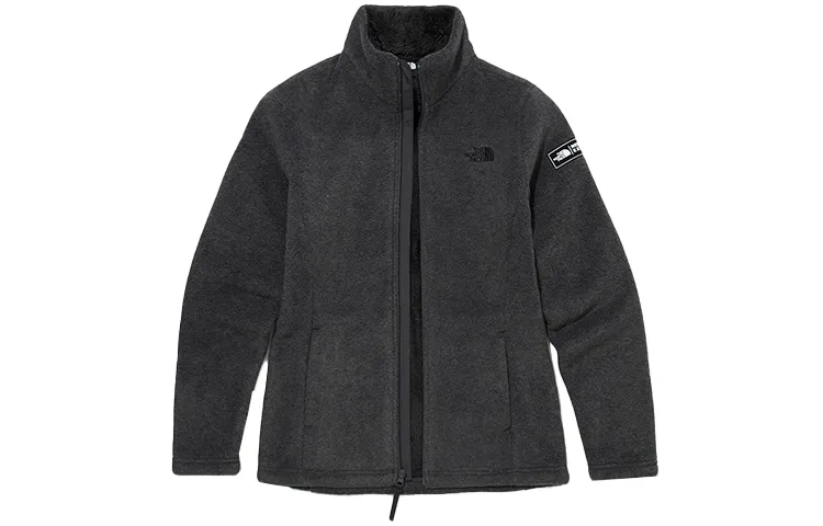 THE NORTH FACE Velvet Jackets Women's Gray Stand Collar Moderate