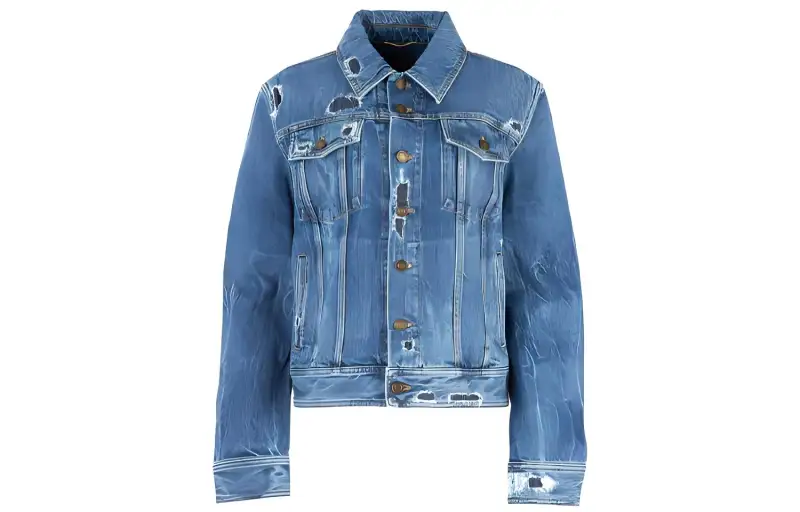 SAINT LAURENT Coat Women's Blue