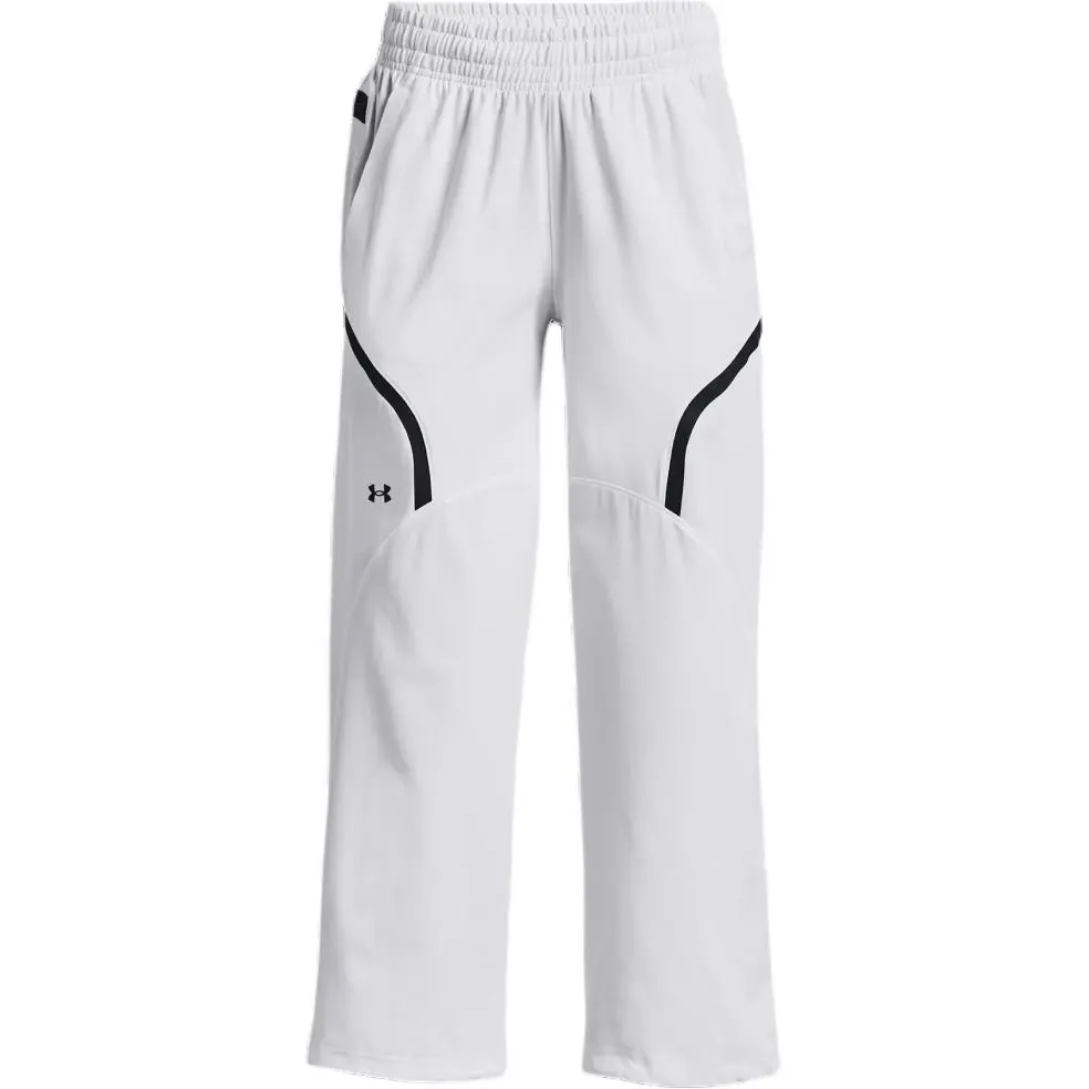 Under Armour Knitted Sweatpants Women's White Moderate Straight Fit Pants