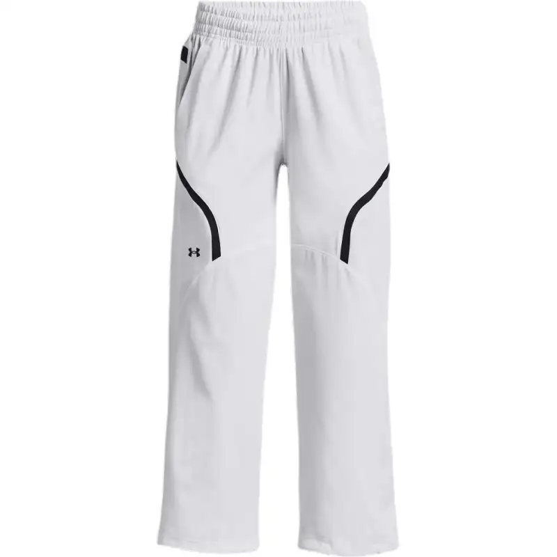 Under Armour Knitted Sweatpants Women's White Moderate Straight Fit Pants