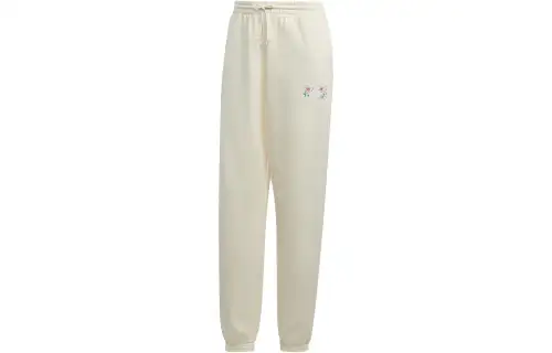 Adidas Originals Cherry Blossom Limited Series Knitted Sweatpants Women's Ivory Moderate Cuffed Pants