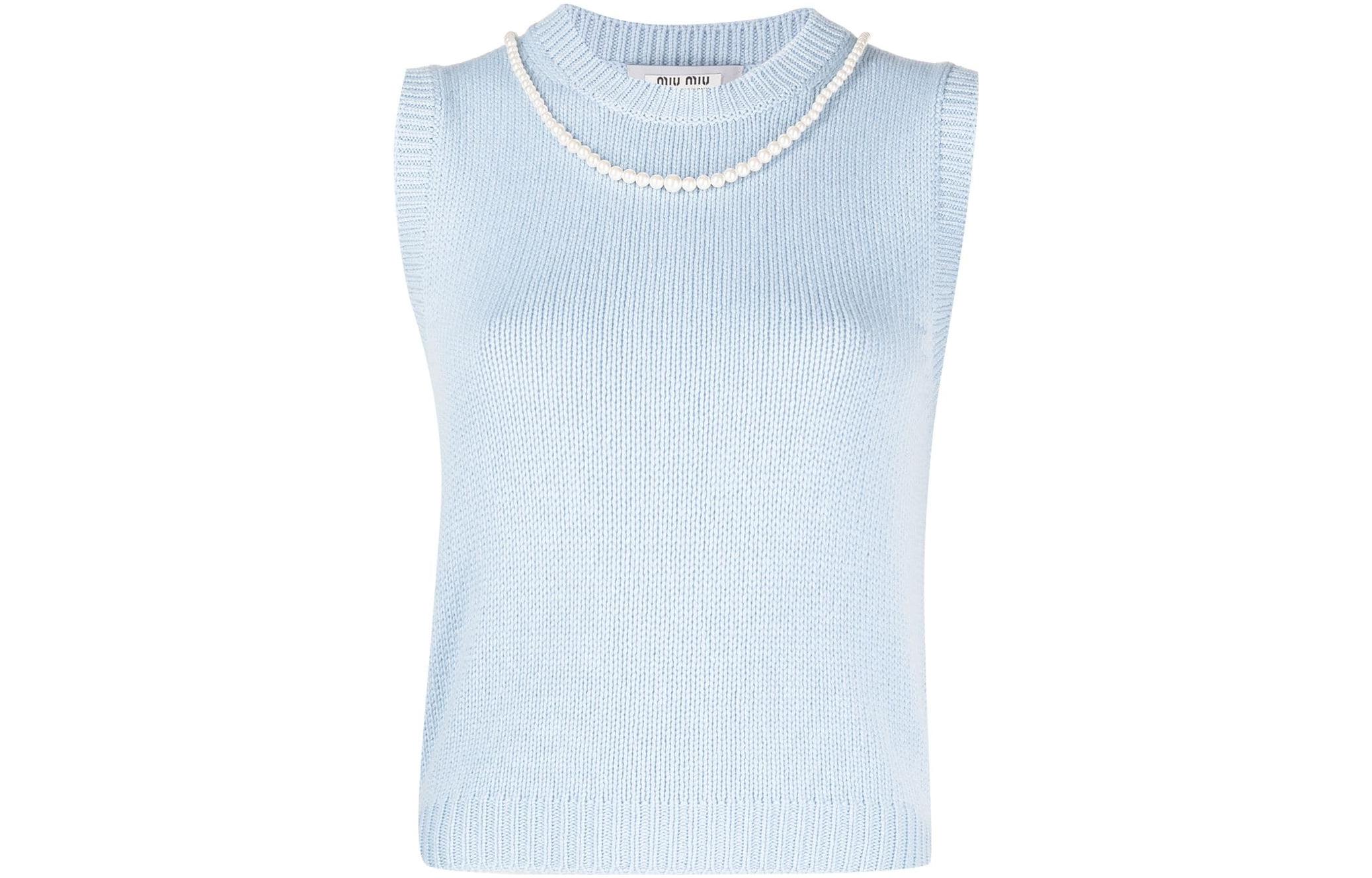 MIU MIU Vests Women's Blue Moderate Other