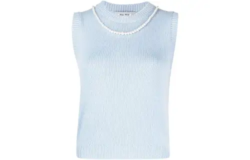 MIU MIU Vests Women's Blue Moderate Other