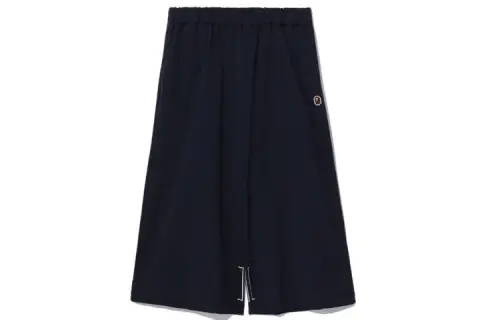 A BATHING APE Head Series Casual Pants Women's Black Moderate Wide Leg Pants