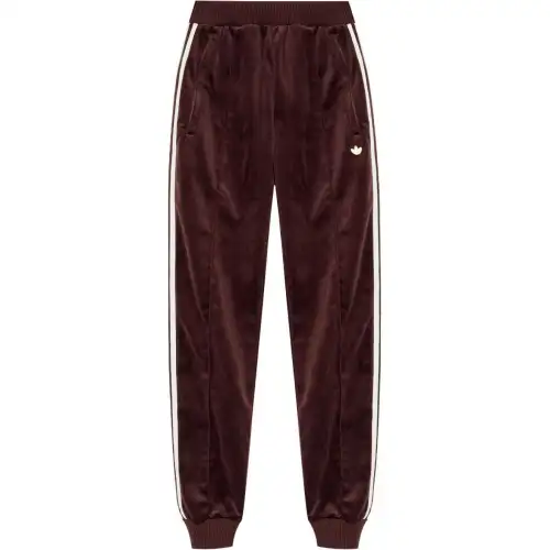 Adidas logo-patch velvet track pants