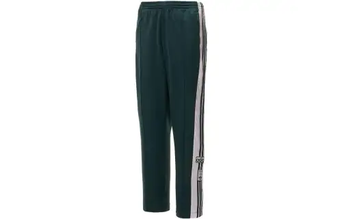 Adidas Originals Knitted Sweatpants Women's Green Moderate Straight Fit Pants