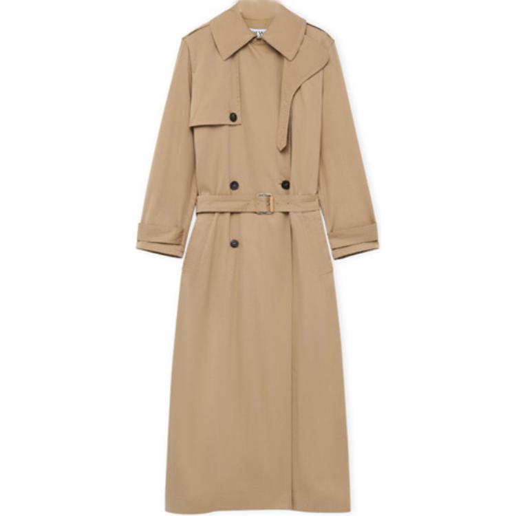 LOEWE FW23 Trench Coat Women's Beige Yellow