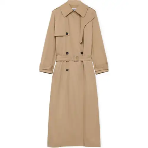 LOEWE FW23 Trench Coat Women's Beige Yellow