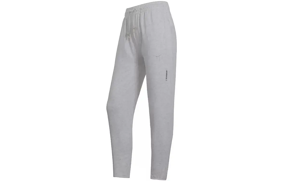 Nike Knitted Sweatpants Women's Gray White Moderate Cuffed Pants