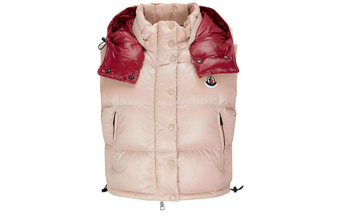 Moncler Down Vests Women's Nude Pink Hooded Thickened Other