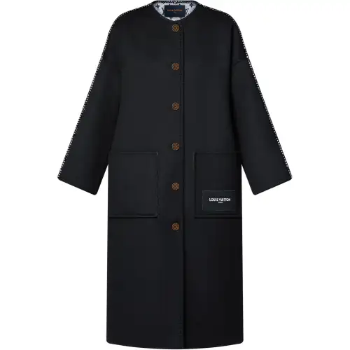 Lv Double Face Blanket Stitch Coat