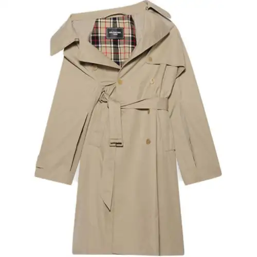 Balenciaga One-Shoulder Trench Coat