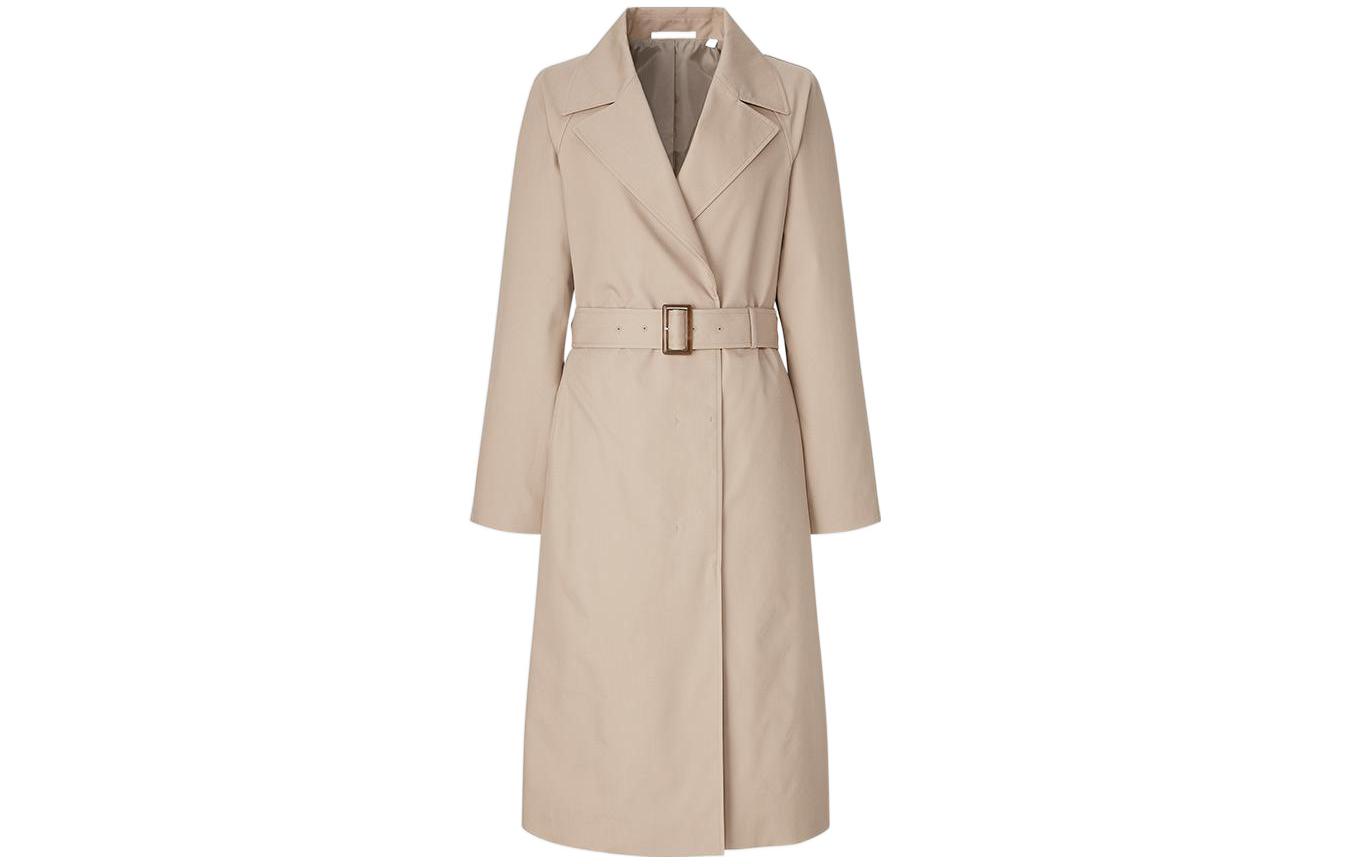 UNIQLO Gundam Trench Coats Women's Beige Lapel Moderate Other