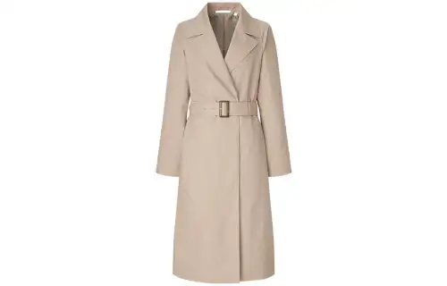 UNIQLO Gundam Trench Coats Women's Beige Lapel Moderate Other