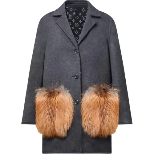 LOUIS VUITTON FW24 Coat Women's Gray