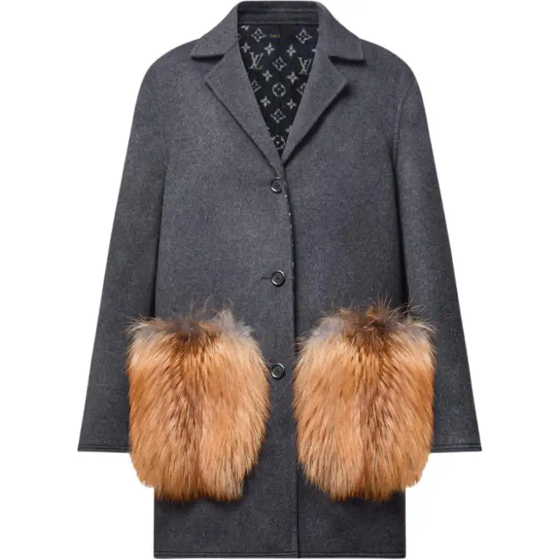 LOUIS VUITTON FW24 Coat Women's Gray