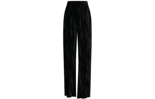 Balenciaga Casual Pants Women's Black Moderate Straight Fit Pants